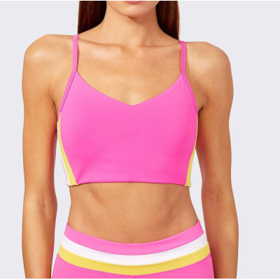 Adjustable Straps V-Neck Wholesale Sports Bras With Built in Padding-Aktik