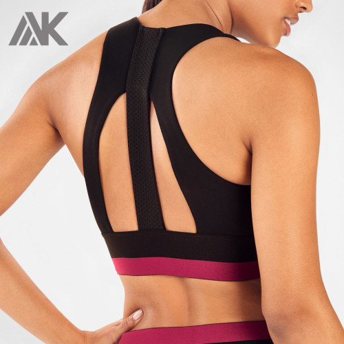 Soutien-gorge de sport en vrac de yoga à soutien moyen et à col haut de marque privée Outfit-Aktik