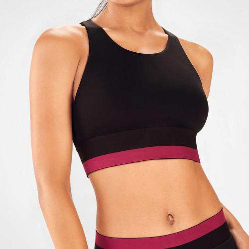 Soutien-gorge de sport en vrac de yoga à soutien moyen et à col haut de marque privée Outfit-Aktik