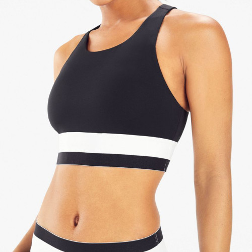 Soutien-gorge de sport en vrac de yoga à soutien moyen et à col haut de marque privée Outfit-Aktik