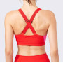 Custom Cross Back Adjustable Strappy Sports Bra with Colorful Pannel-Aktik