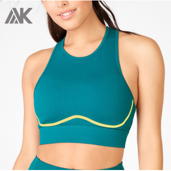 Private Label Wireless Criss Cross Back High Support Sports Bra with Clasp-Aktik