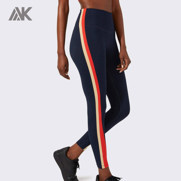 Custom Good Quality Best Compression Womens Gym Leggings with Color Block-Aktik
