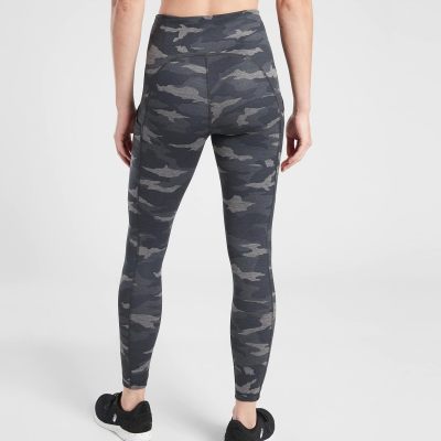Custom Camouflage Printed womens high waisted workout leggings with Pockets-Aktik