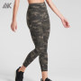 Custom Camouflage Printed Damen Trainingsleggings mit hoher Taille und Taschen-Aktik