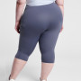 Custom Womens Grau Plus Size Capri Leggings mit Taschen auf beiden Seiten-Aktik