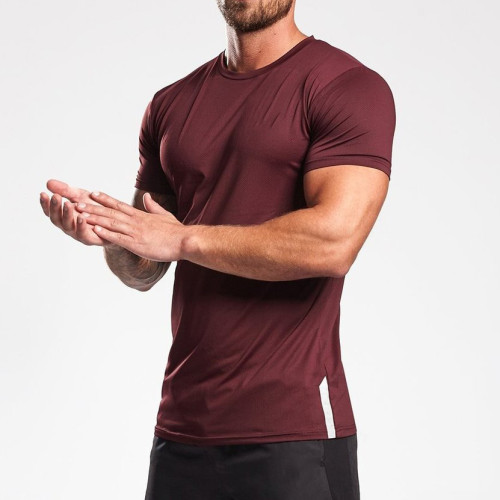 Mens Short Sleeve Slim Fit Custom Dri Fit Shirts Wholesale with Mesh-Aktik