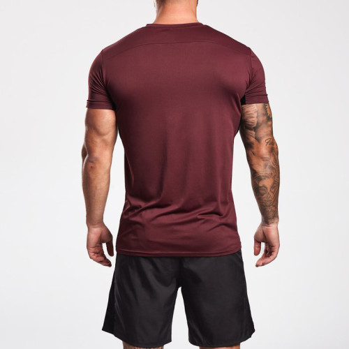 Mens Short Sleeve Slim Fit Custom Dri Fit Shirts Wholesale with Mesh-Aktik