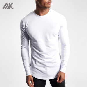 T-shirts personnalisés à manches longues en coton de haute qualité de marque privée Wholesale-Aktik