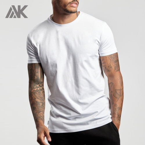 Custom Short Sleeve Crew Neck High Quality Soft Cotton T Shirts for Mens-Aktik