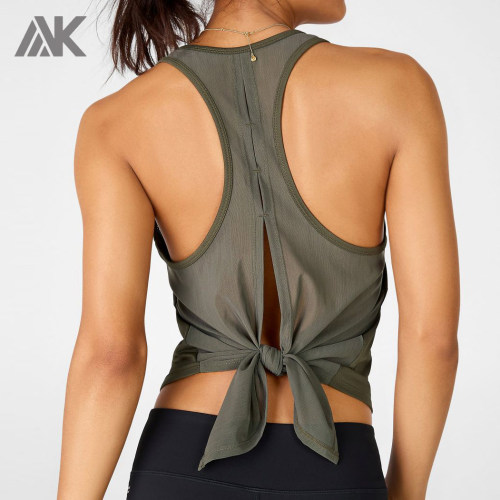 Womens Custom Tank Tops Recerback Mesh Bodybuilding Tank Tops Wholesale-Aktik