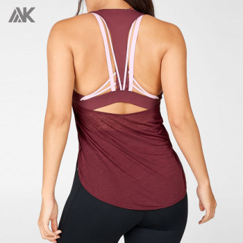 Custom Womens Loose Fit Wholesale Tank Tops with High Support Shelf Bra-Aktik