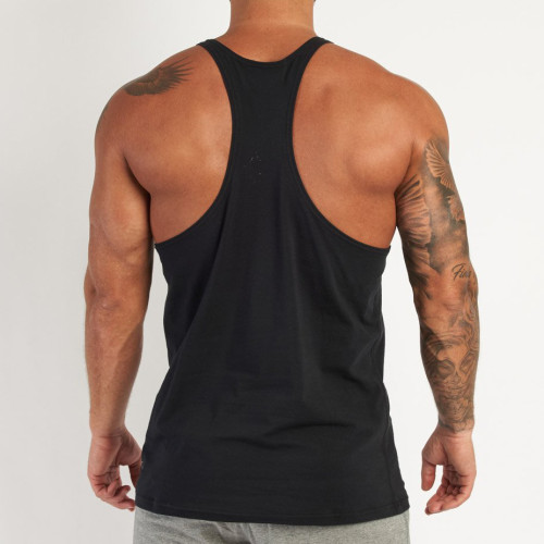 Custom Cotton Tank Tops Mens Stringer Tank Tops Wholesale with Printing-Aktik