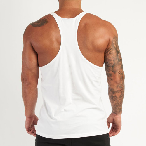 Custom Cotton Tank Tops Mens Stringer Tank Tops Wholesale with Printing-Aktik