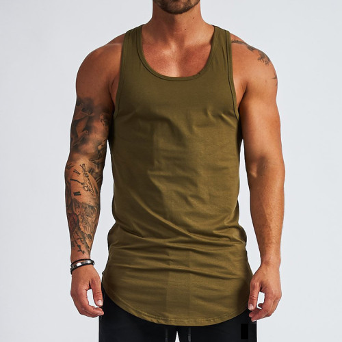 Custom Rundhals Racerback Cotton Athletic Tank Tops für Herren-Aktik