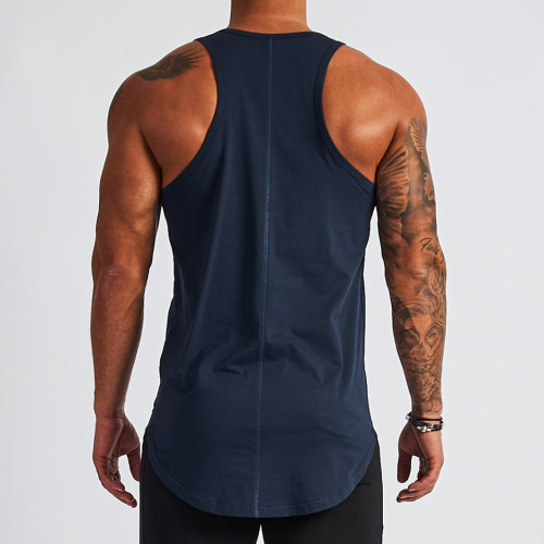 Custom Rundhals Racerback Cotton Athletic Tank Tops für Herren-Aktik