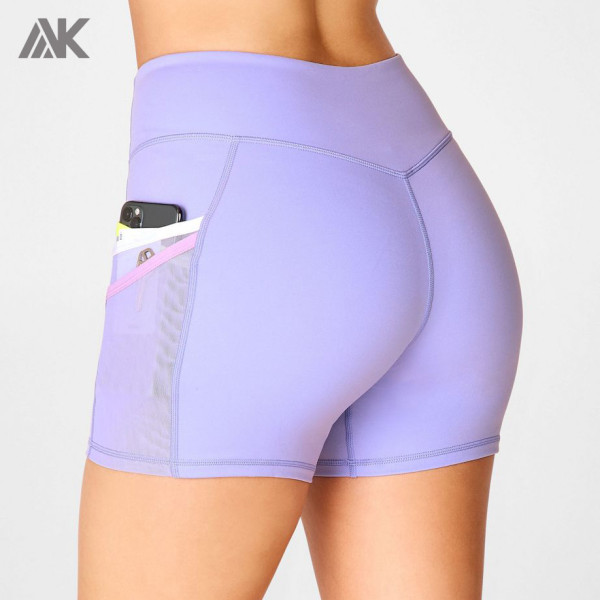 Shorts d'entraînement de marque privée Shorts de yoga chauds en gros avec poches-Aktik
