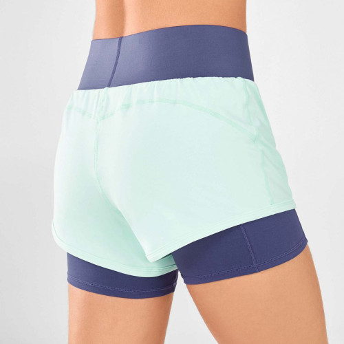 Benutzerdefinierte schnell trocknende Sportshorts für Damen mit Handytasche-Aktik