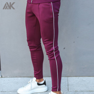 Private Label Wholesale Slim Fit Best Mens Jogger Pants Outfit con Piping-Aktik