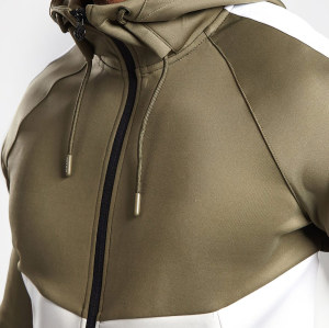 Private Label Großhandel Mens Custom Zip Up Hoodies mit Reißverschlusstaschen-Aktik