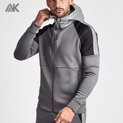 Felpe con cappuccio con zip personalizzate per uomo all'ingrosso con etichetta privata con tasche con zip-Aktik