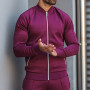 Custom Mens Slim Fit Full Zip Up Wholesale sweatsuits with Zip Pockets-Aktik
