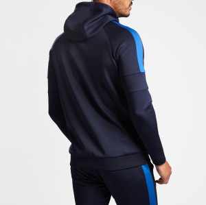 Großhandel Mens Full Zip Up Raglan Sleeve Custom Trainingsanzüge mit Zip Pocket-Aktik