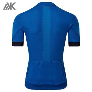 Custom Full Zip Mesh Performance Cycling Clothing for Men with Back Pocket-Aktik