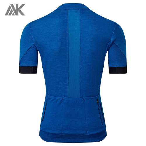 Abbigliamento da ciclismo da uomo in mesh con zip intera personalizzata con tasca posteriore-Aktik