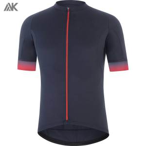 Abbigliamento da ciclismo personalizzato da uomo con zip intera a rete con etichetta privata - Aktik