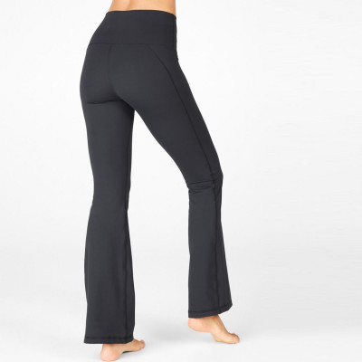 Private Label Activewear Lycar High Waisted Custom Wide Leg Yoga Pants-Aktik
