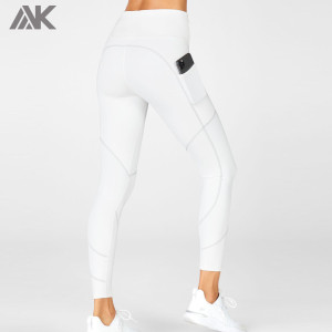 Abbigliamento per il fitness con etichetta privata Leggings all'ingrosso da donna con tasche laterali-Aktik