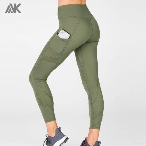 Pantalons de yoga en gros de vêtements de fitness de marque privée avec poches-Aktik