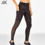 Wholesale Yoga Clothes High Waisted Camo Leggings Outfit with Mesh Pockets-Aktik
