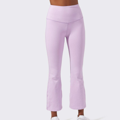 Private Label High Waisted Wide Leg Loose Custom Athleta Yoga Pants-Aktik