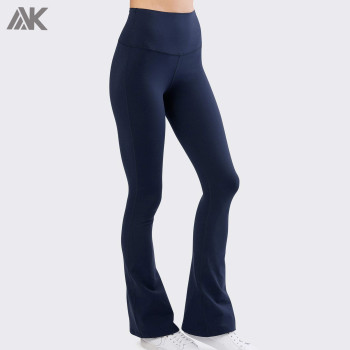 Private Label Wholesale High Waisted Womens Wide Leg Flare Yoga Pants-Aktik