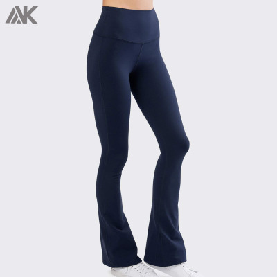Pantalon de yoga évasé à jambe large pour femmes en gros de marque privée - Aktik