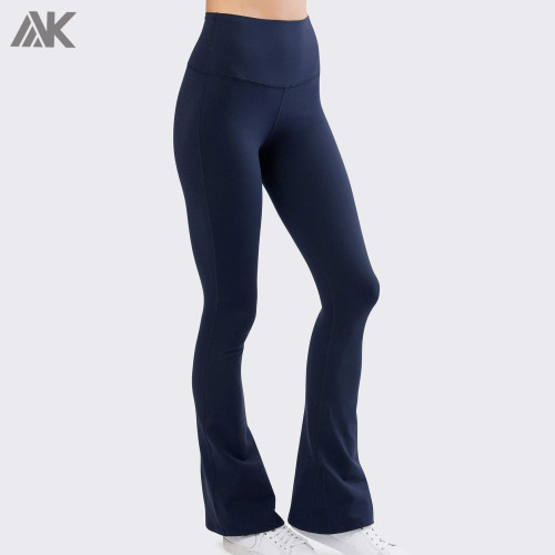 Private Label Großhandel High Waisted Womens Wide Leg Flare Yoga Pants-Aktik