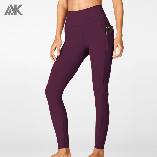 Leggings sportivi personalizzati Leggings a vita alta da donna con tasche-Aktik