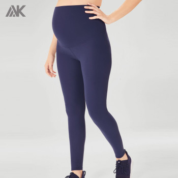 Custom Nylon Spandex High Waisted Best Support Maternity Workout Leggings-Aktik