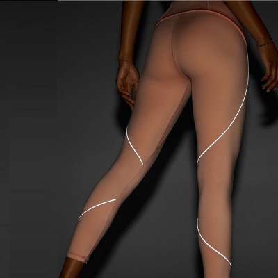 Custom Reflective Leggings No Front Seam Best Running Leggings for Women-Aktik