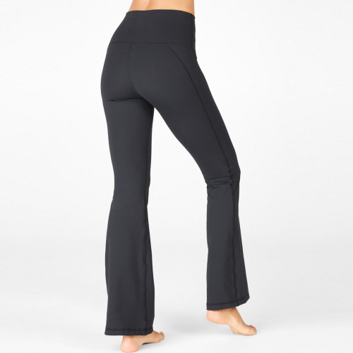 Pantalon de yoga évasé à taille haute en nylon personnalisé pour femmes-Aktik