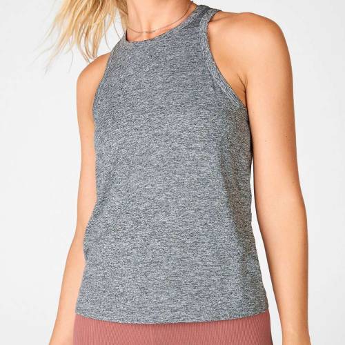 Custom Design Loose Fit Open Back Damen High Neck Dri Fit Tank Top-Aktik