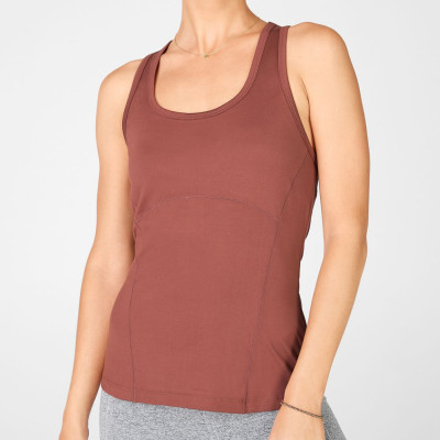 Private Label Wholesale Cotton Racerback Womens Yoga Tank Tops Outfits-Aktik