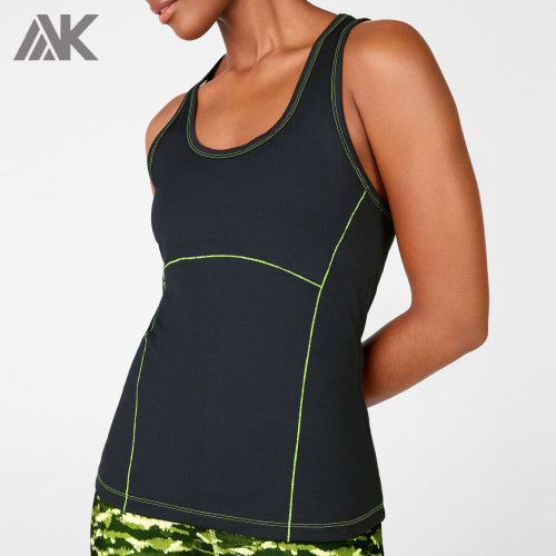 Private Label Wholesale Cotton Racerback Womens Yoga Tank Tops Outfits-Aktik