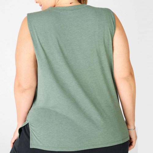 Custom Cotton Tank Tops Plus Size High Neck Damen lose Tank Top-Aktik