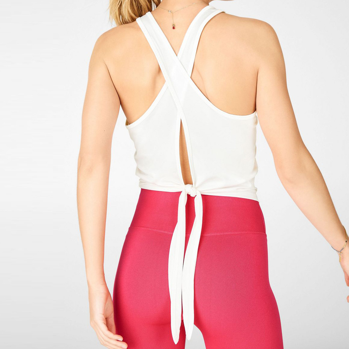 high neck cropped tank top