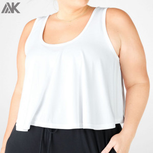 Custom Cotton Spandex Womens Loose Fitting Workout Plus Size Tank Tops-Aktik