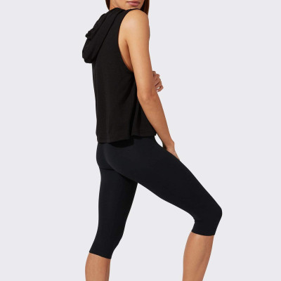 Custom Cotton Hooded Tank Top Sleeveless Tank Top Hoodie for Girls-Aktik