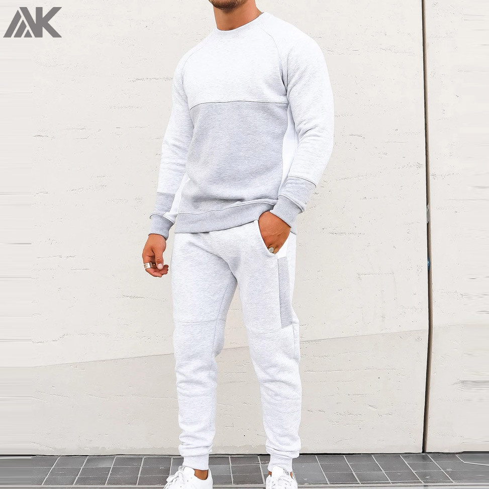 Custom Cotton Bulk Sweatsuits Mens Pullover Jogging Suits Wholesale